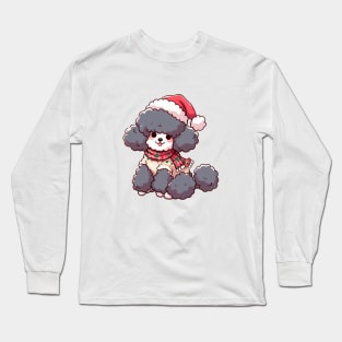 Cute Christmas Poodle Long Sleeve T-Shirt